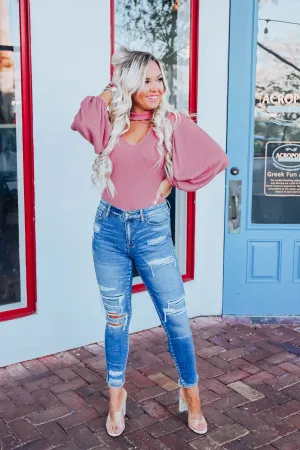 Feeling Beautiful Bodysuit - Mauve