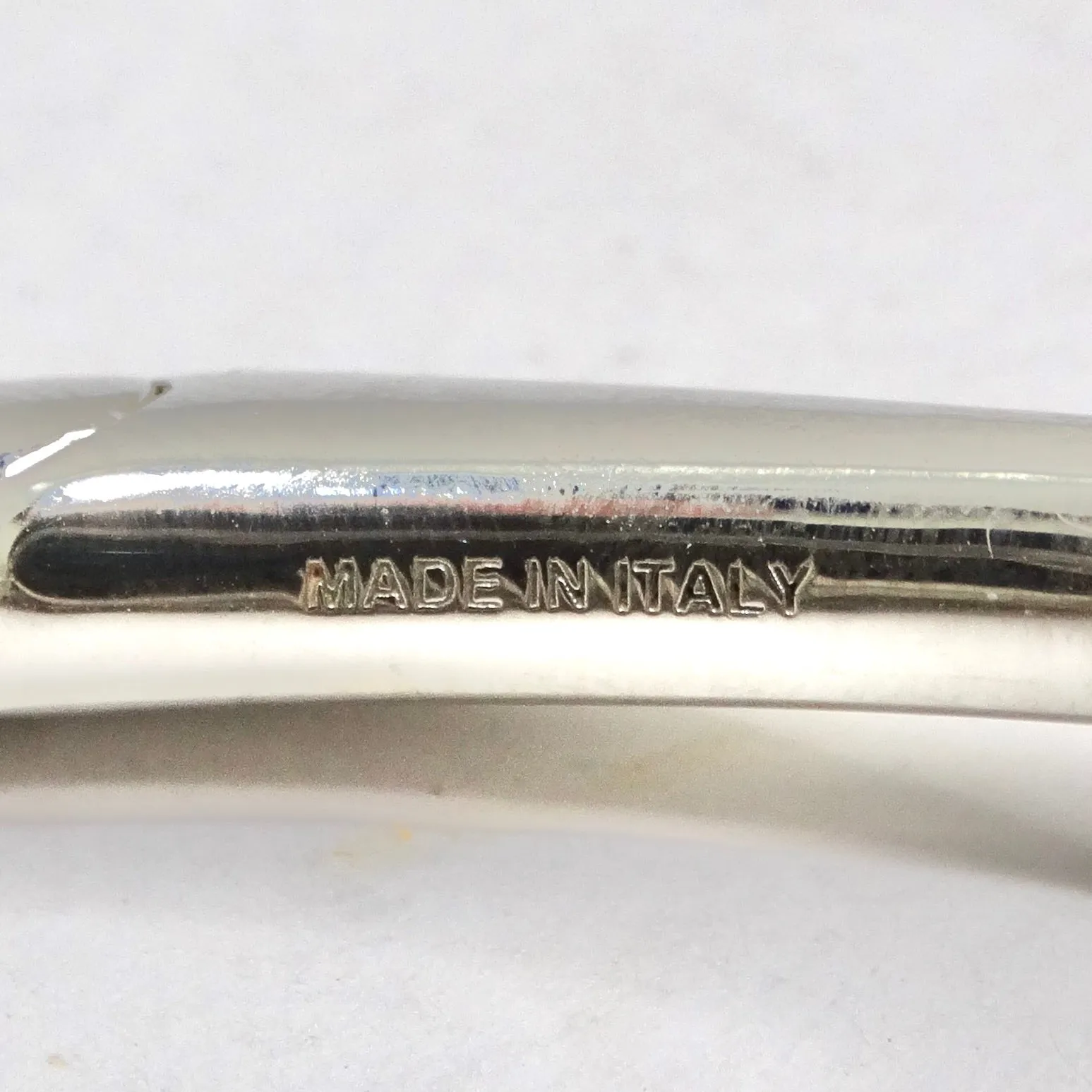 Fendi Snakeskin Silver Tone Bracelet