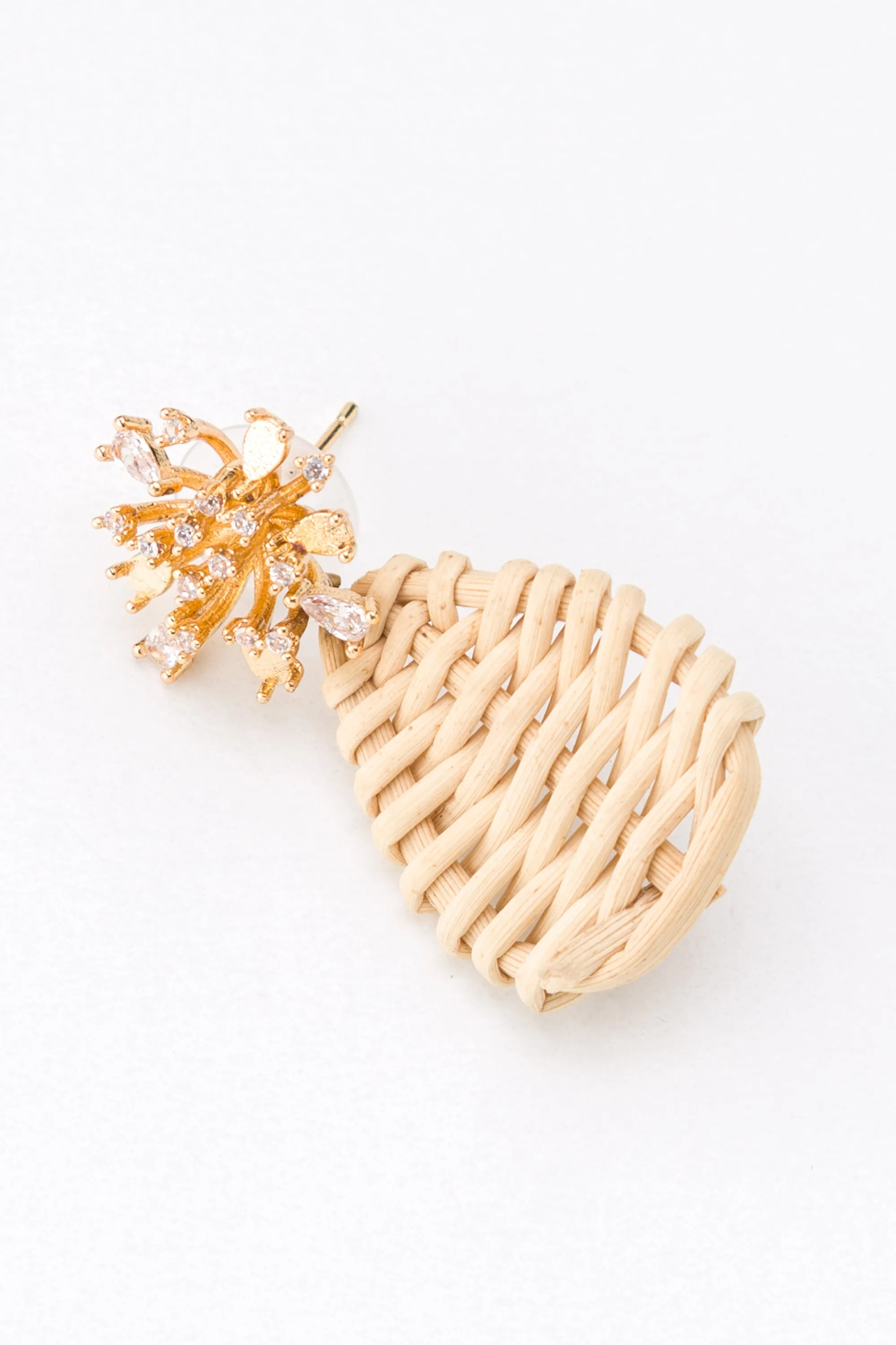 Fergie Woven Rattan Earrings