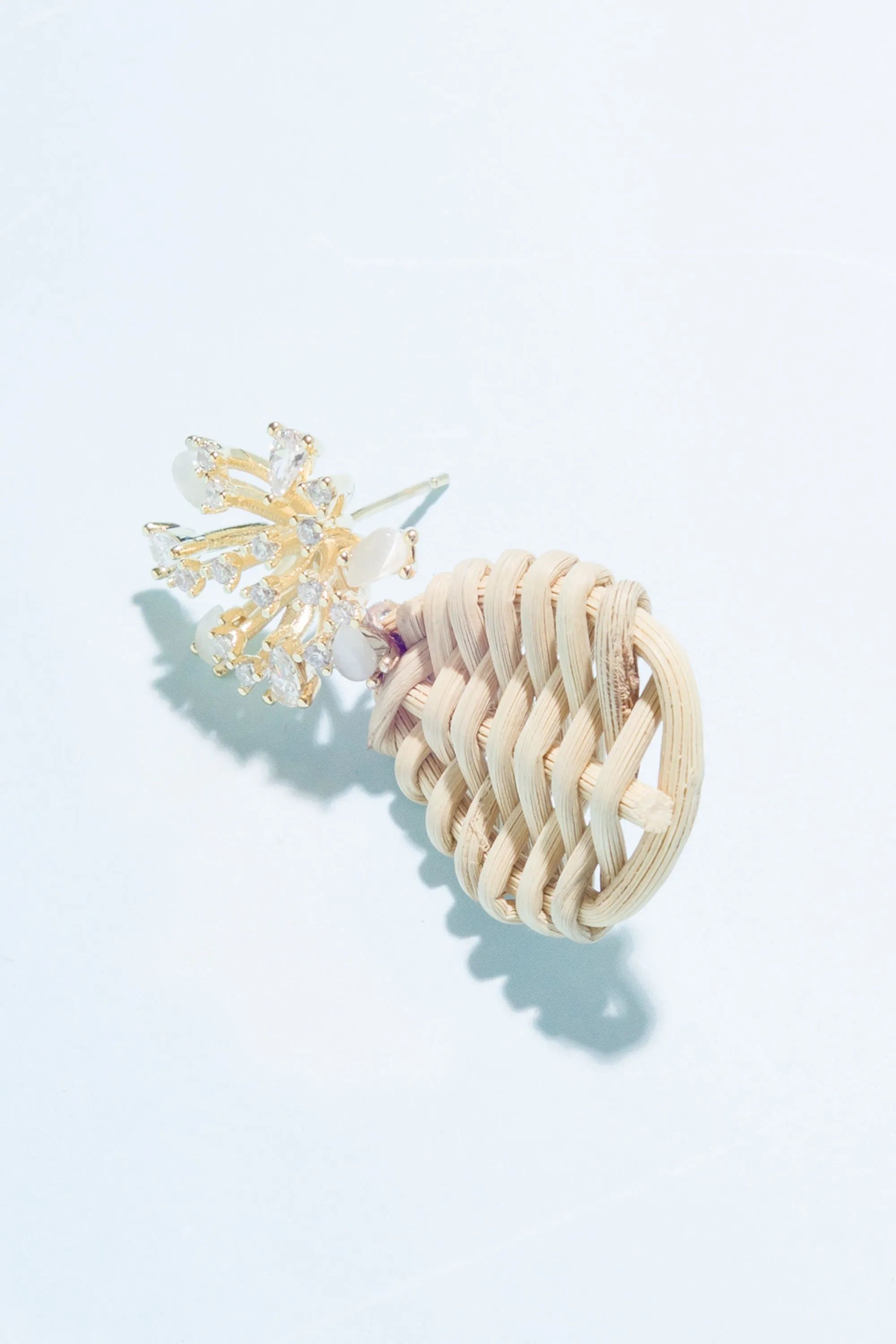 Fergie Woven Rattan Earrings