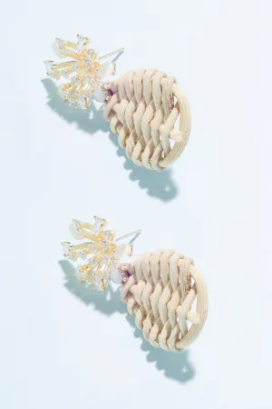 Fergie Woven Rattan Earrings
