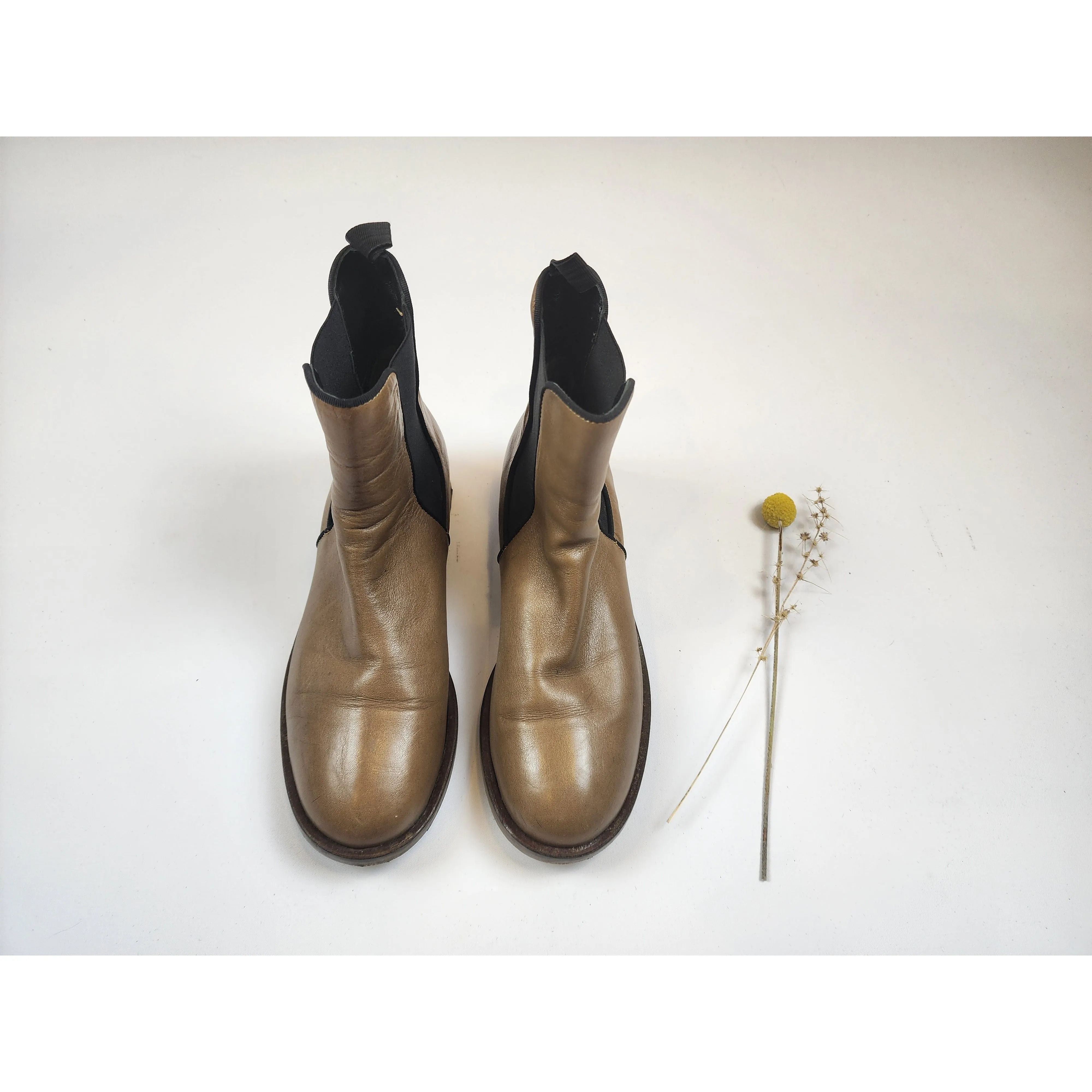 Filippo Raphael quality dark beige leather ankle boots size 36