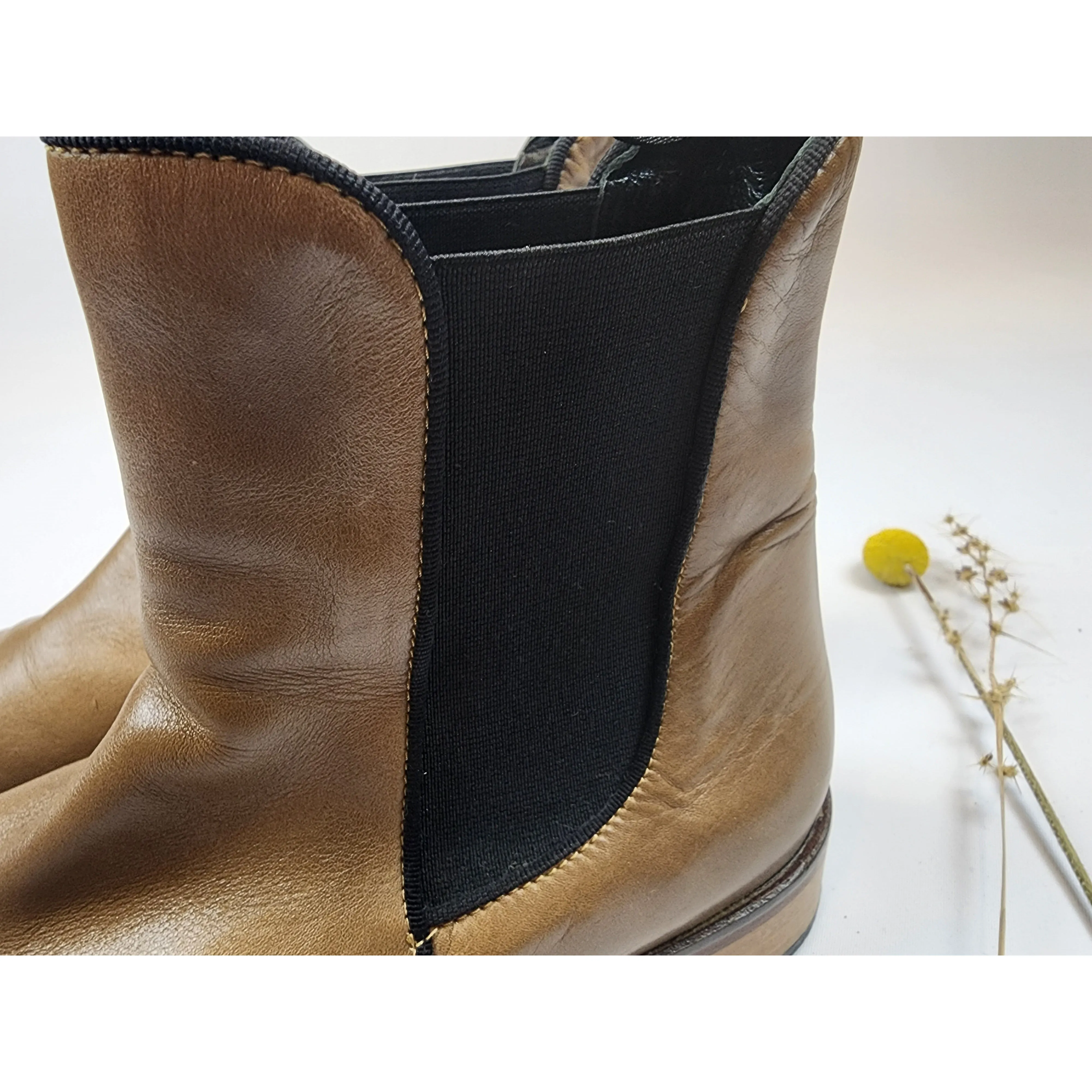 Filippo Raphael quality dark beige leather ankle boots size 36
