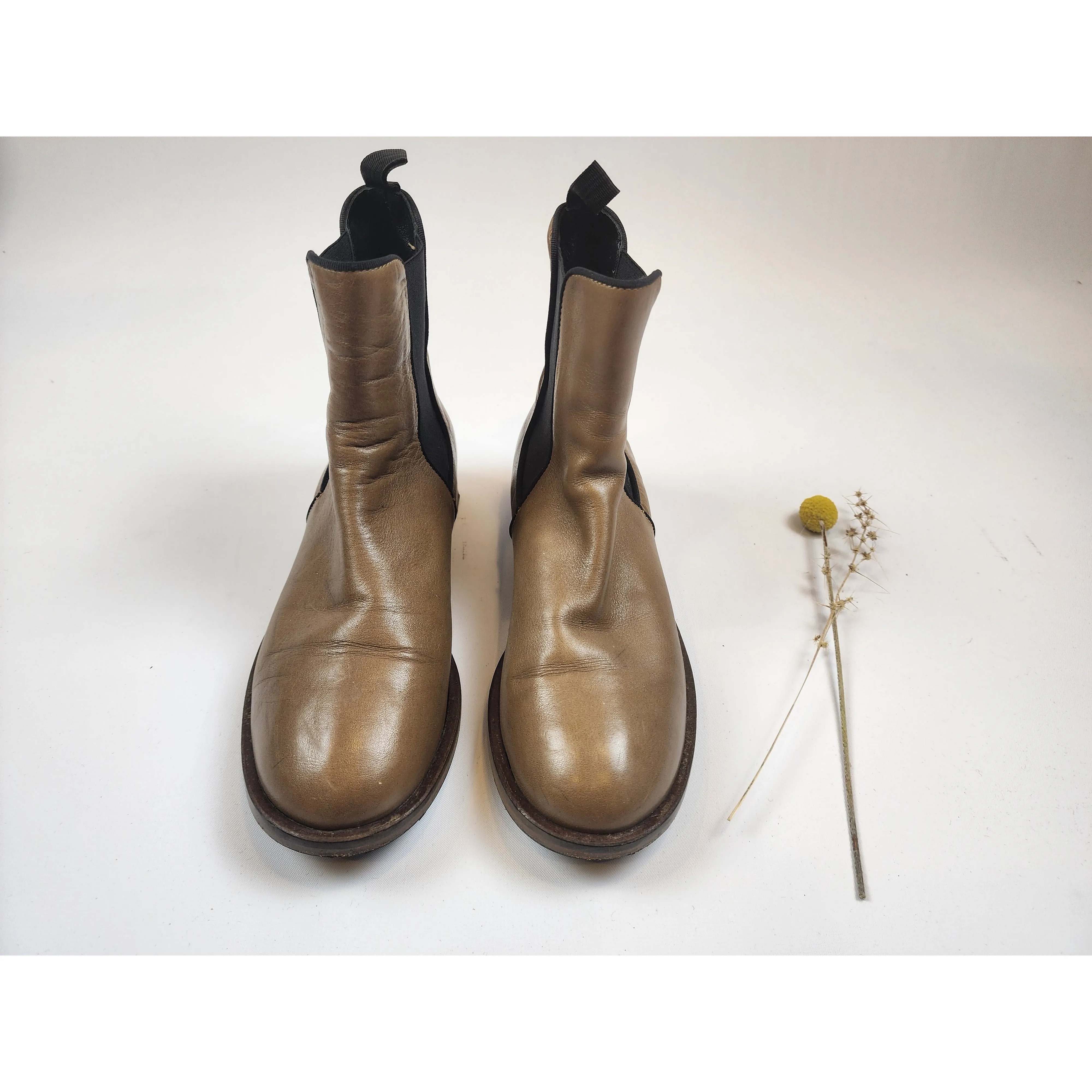 Filippo Raphael quality dark beige leather ankle boots size 36