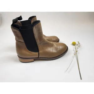 Filippo Raphael quality dark beige leather ankle boots size 36