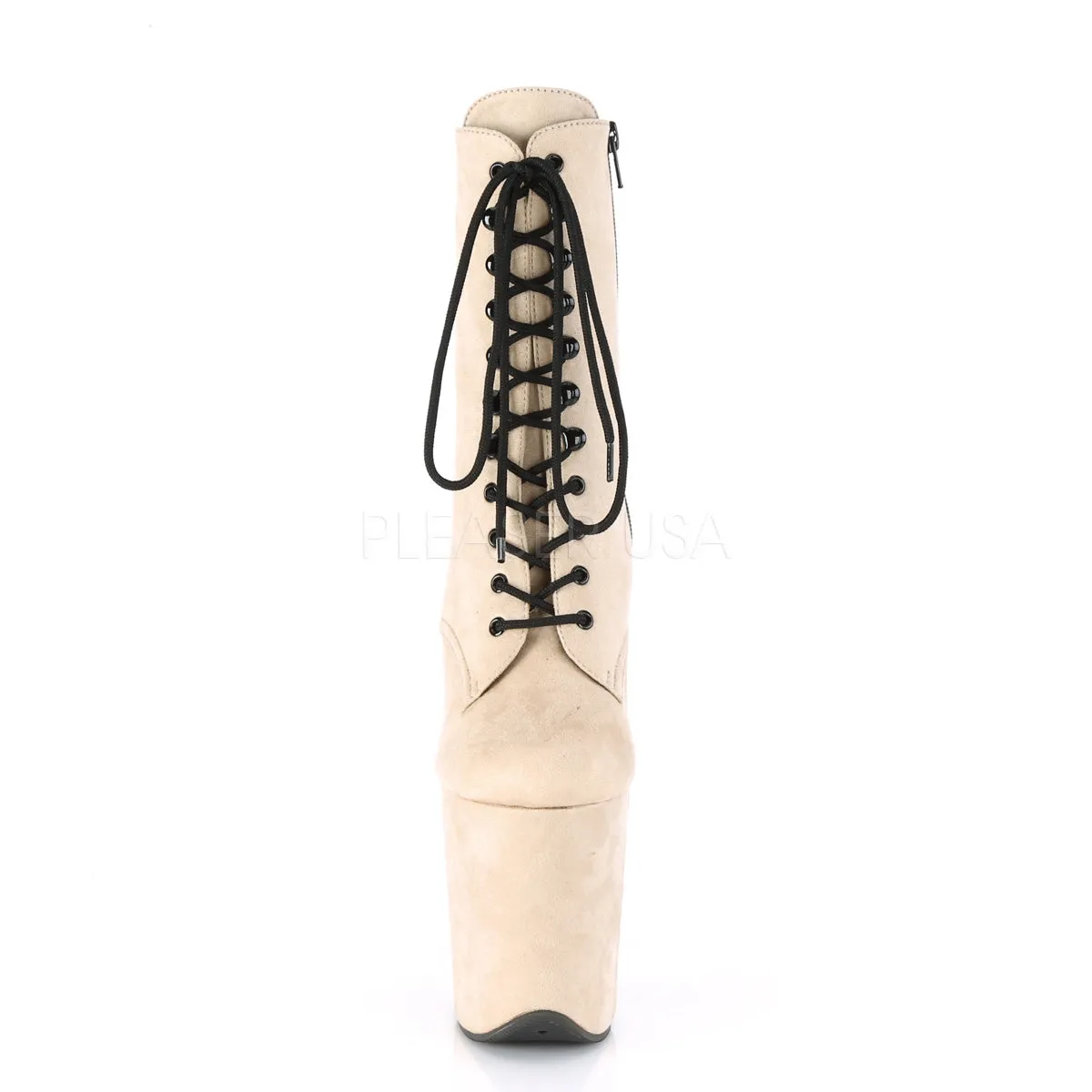 FLAMINGO-1020FS  Beige Faux Suede/Beige Faux Suede