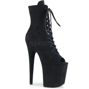 FLAMINGO-1021FS  Black Faux Suede/Black Faux Suede