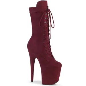 FLAMINGO-1050FS  Burgundy Faux Suede/Burgundy Faux Suede