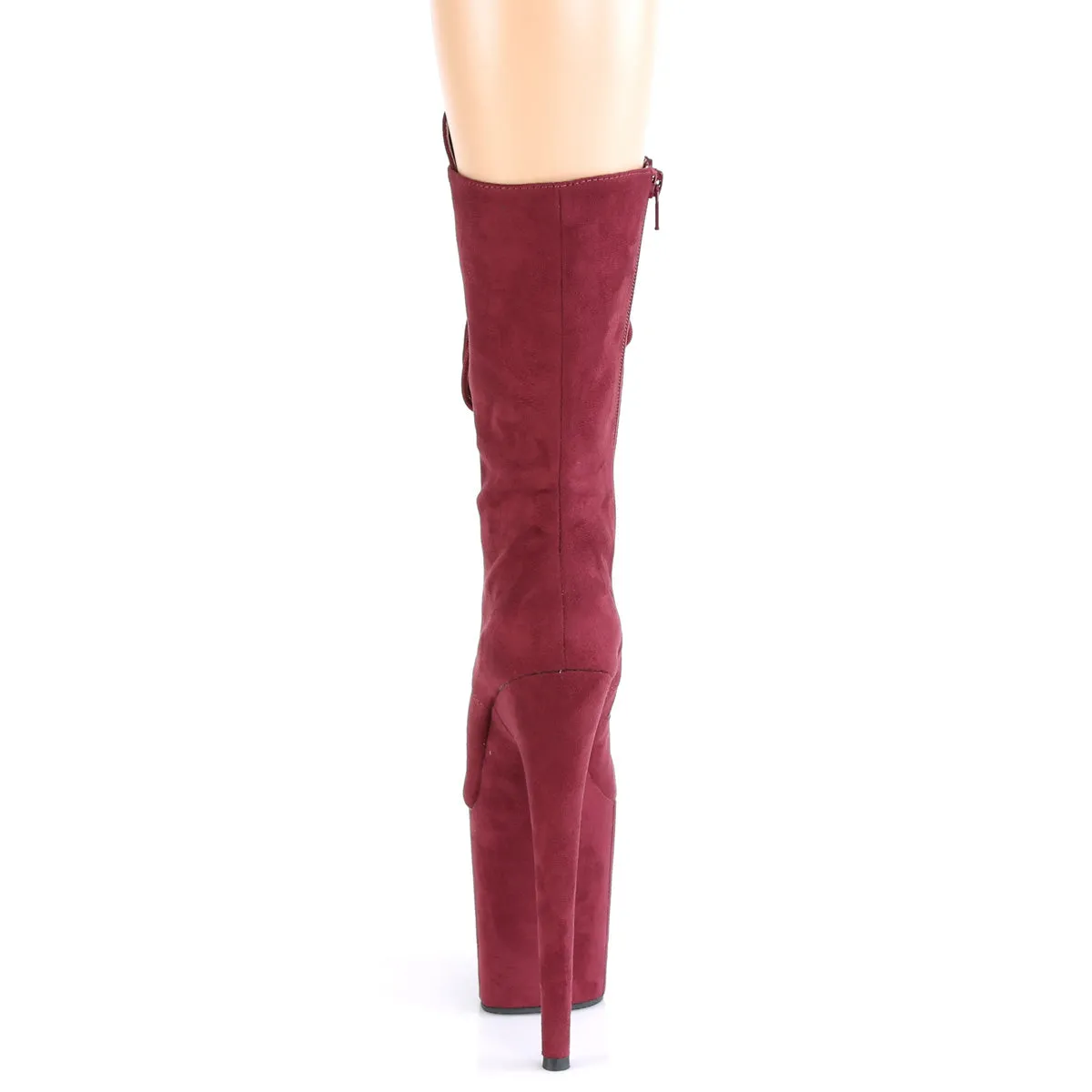 FLAMINGO-1050FS  Burgundy Faux Suede/Burgundy Faux Suede
