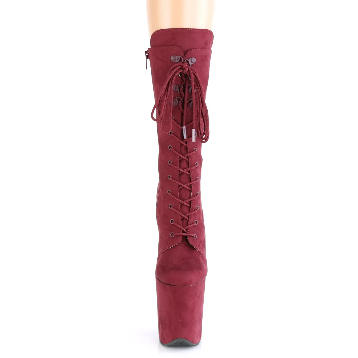 FLAMINGO-1050FS  Burgundy Faux Suede/Burgundy Faux Suede