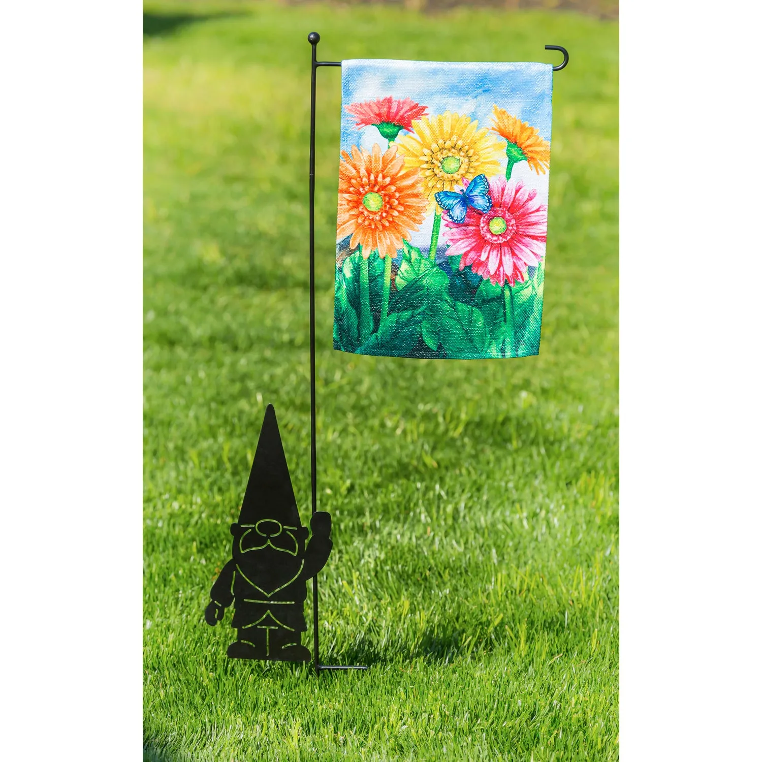 Gerbera Daisies Garden Textured Suede Flag,14es9645