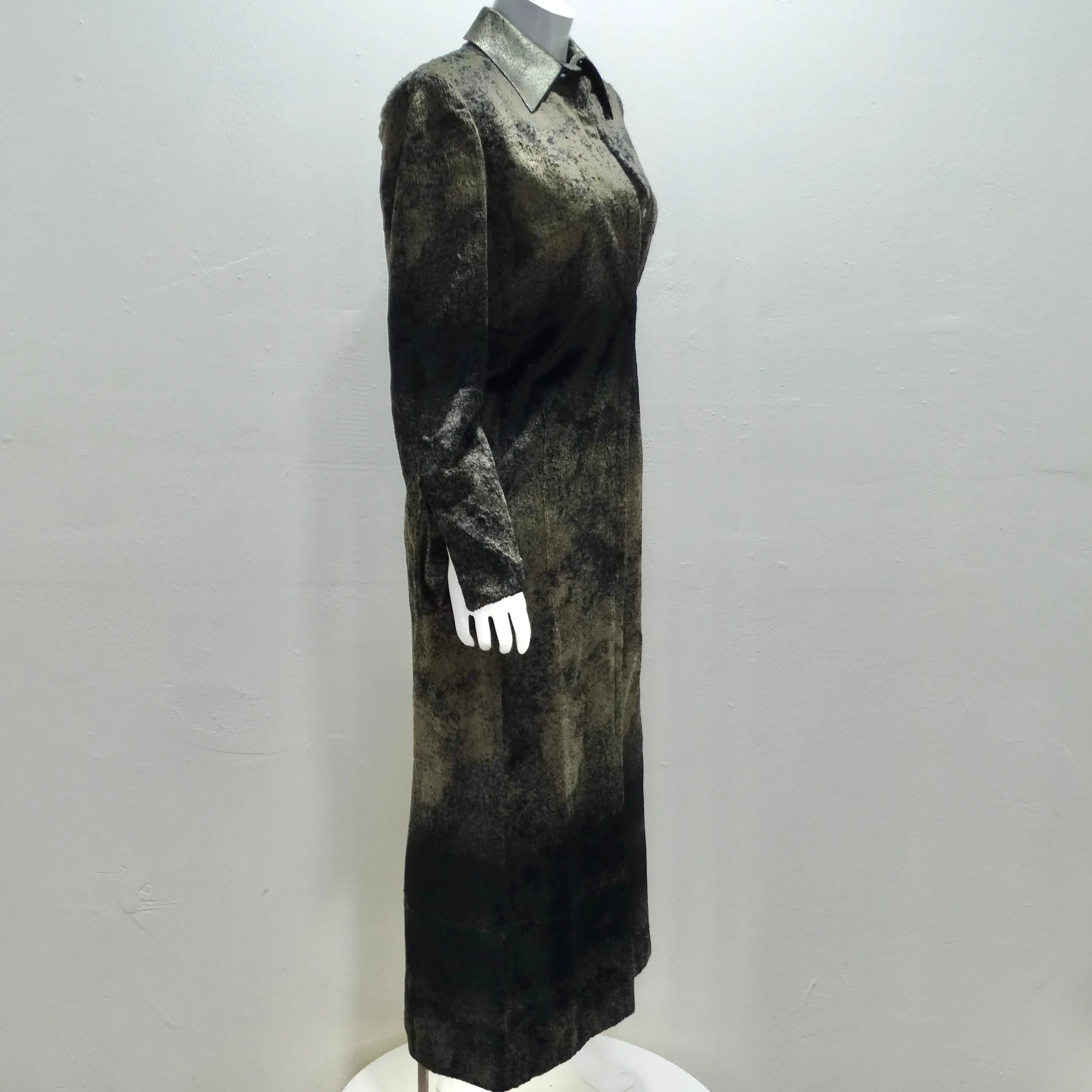 Gianfranco Ferre 1980s Silk Velour Duster Jacket
