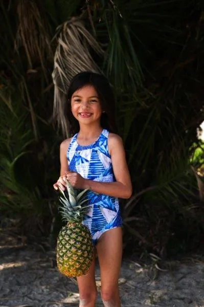 Girls One Piece, Mia Swimsuit in OCEAN Blue