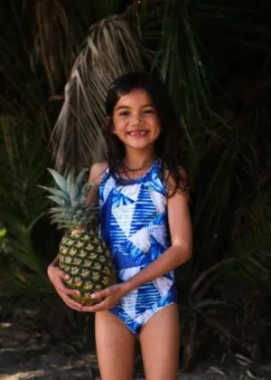 Girls One Piece, Mia Swimsuit in OCEAN Blue