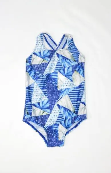 Girls One Piece, Mia Swimsuit in OCEAN Blue
