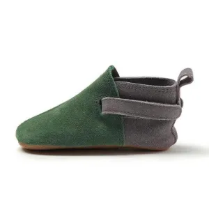 Green Leather Bootie