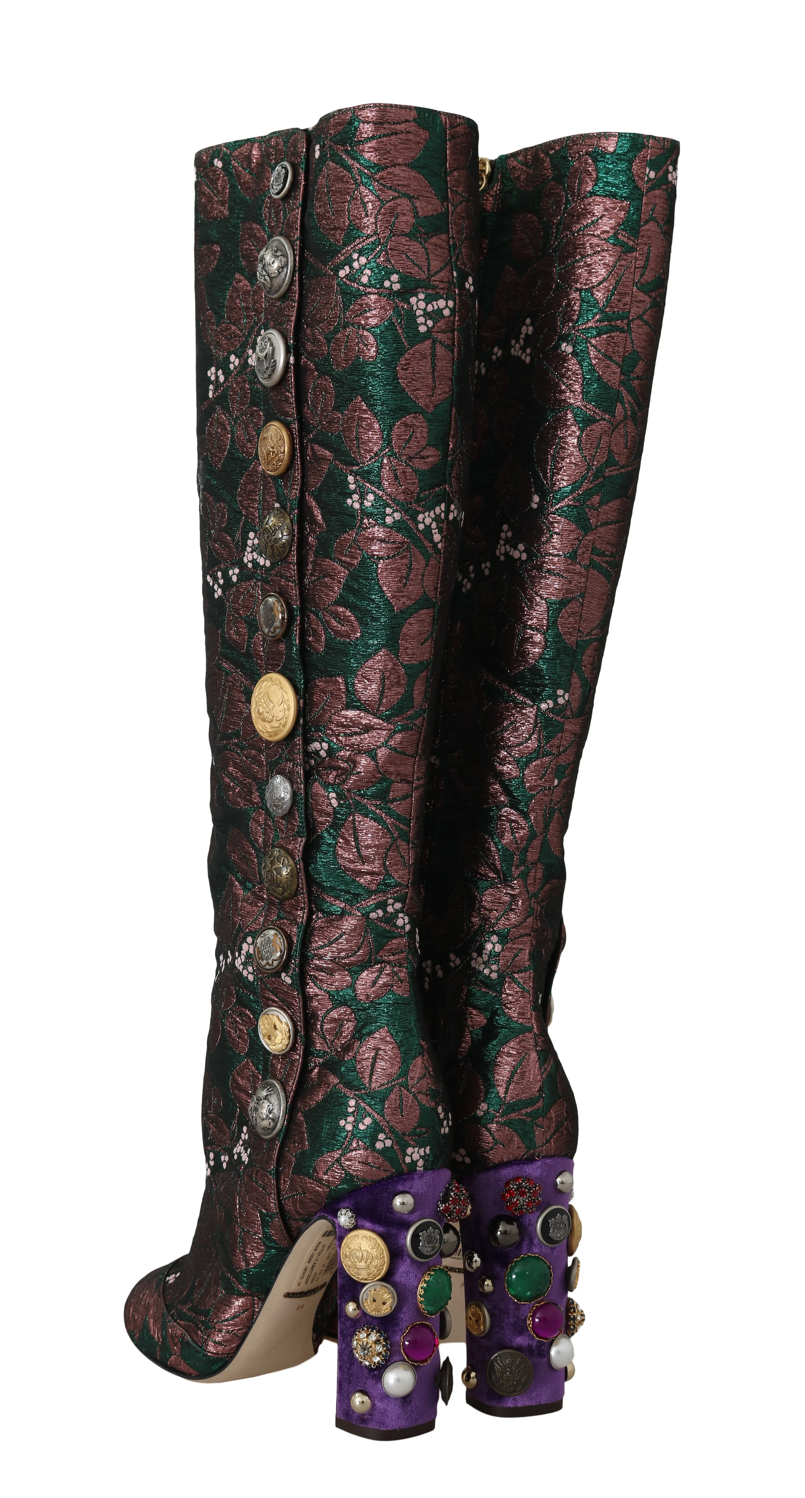 Green Pink Jacquard DG Logo Boots