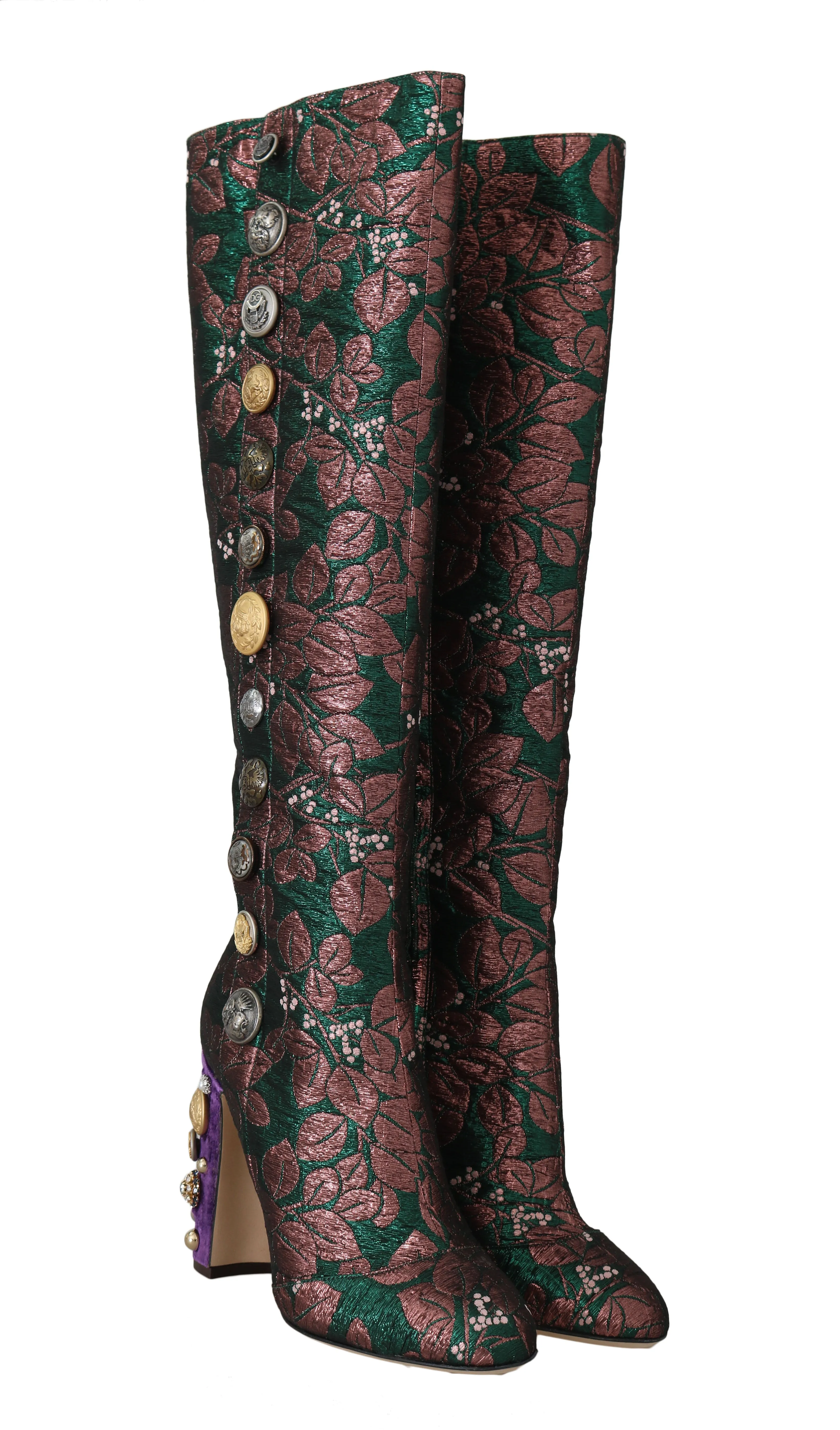 Green Pink Jacquard DG Logo Boots