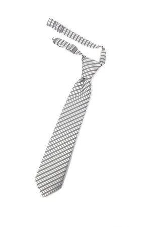 Grey Newton Stripe Kids Necktie