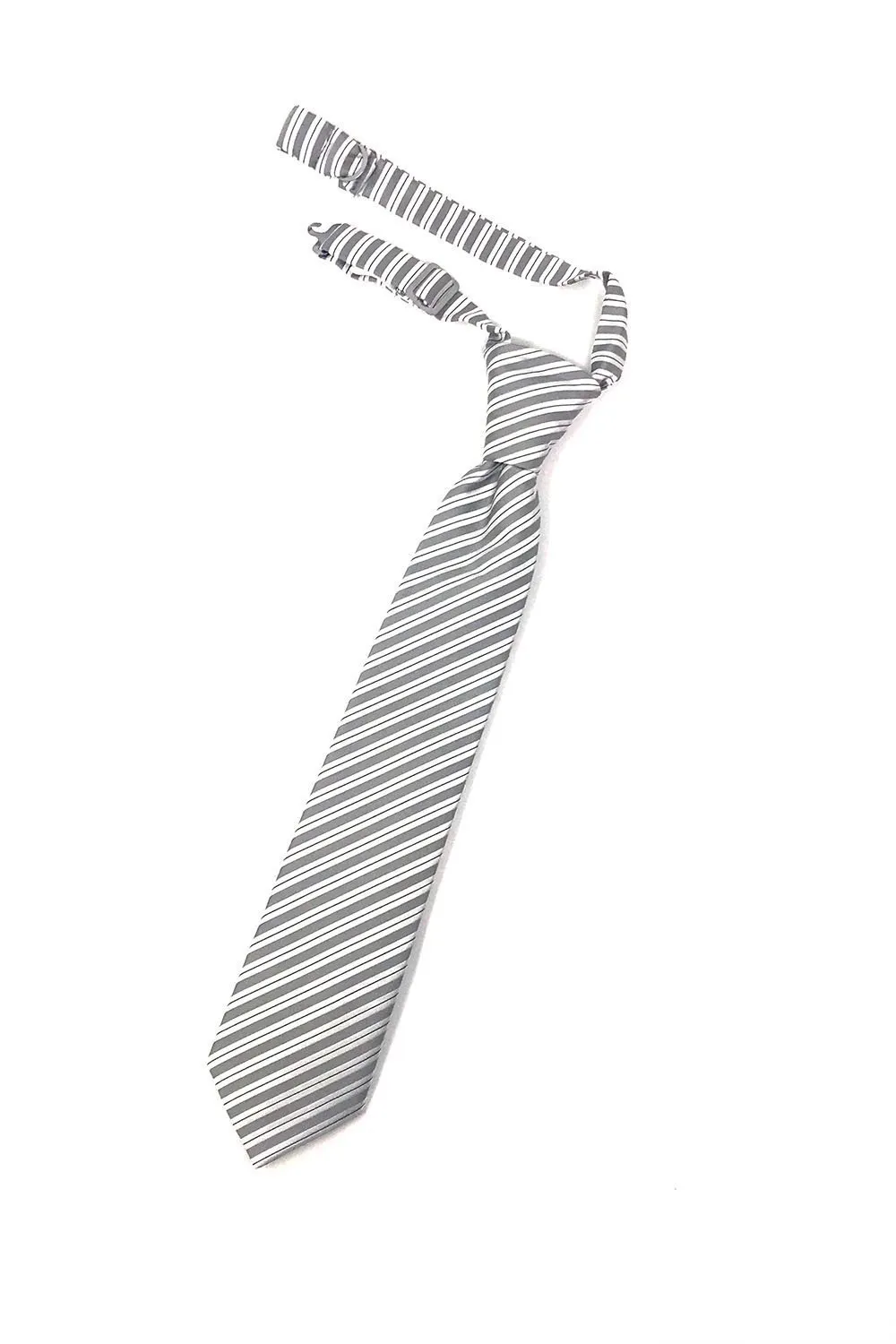 Grey Newton Stripe Kids Necktie