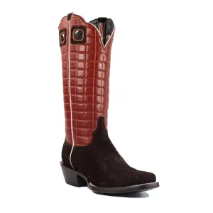 Gus - Cutter Toe - Chocolate & Red