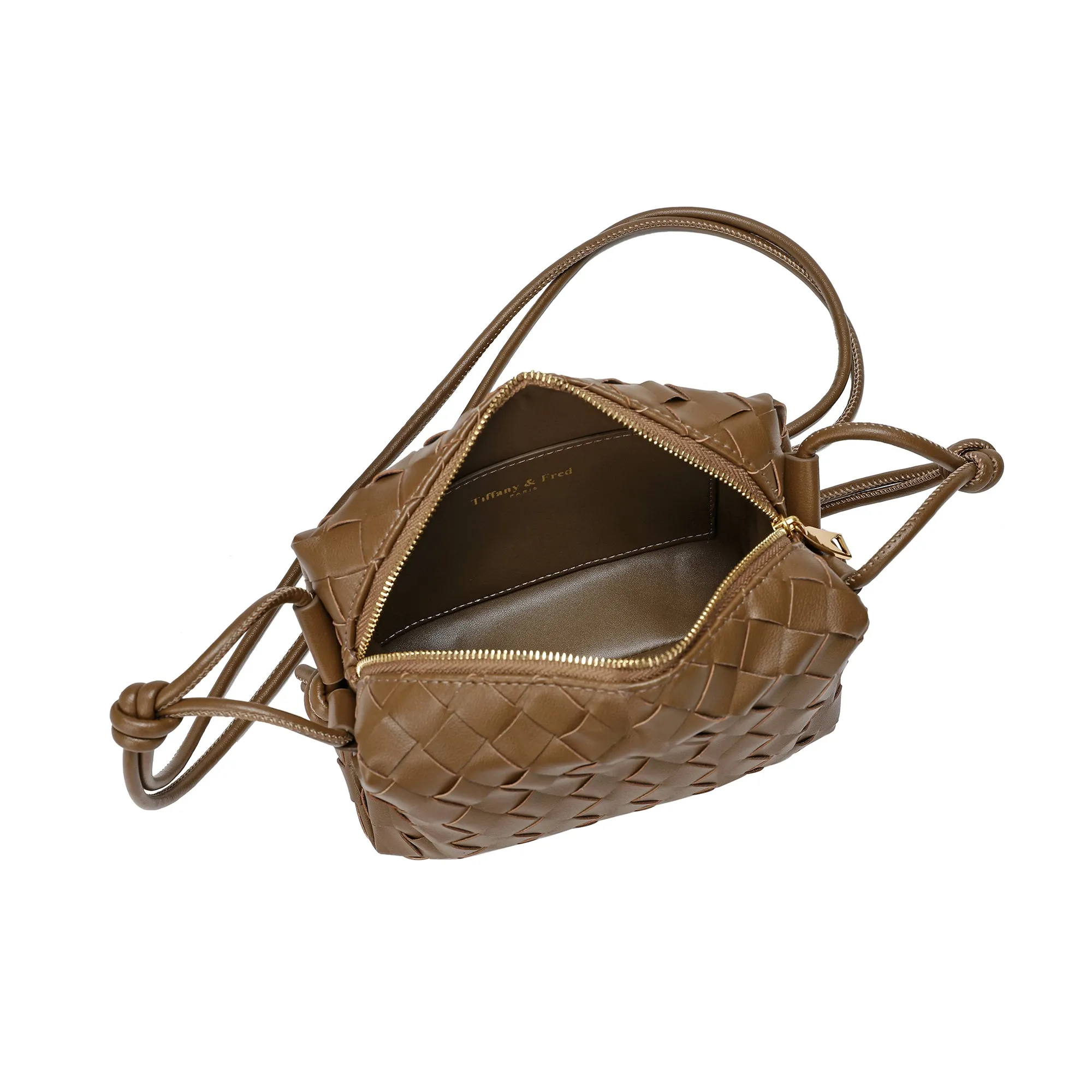 Hand-Woven Leather Small Crossbody Bag