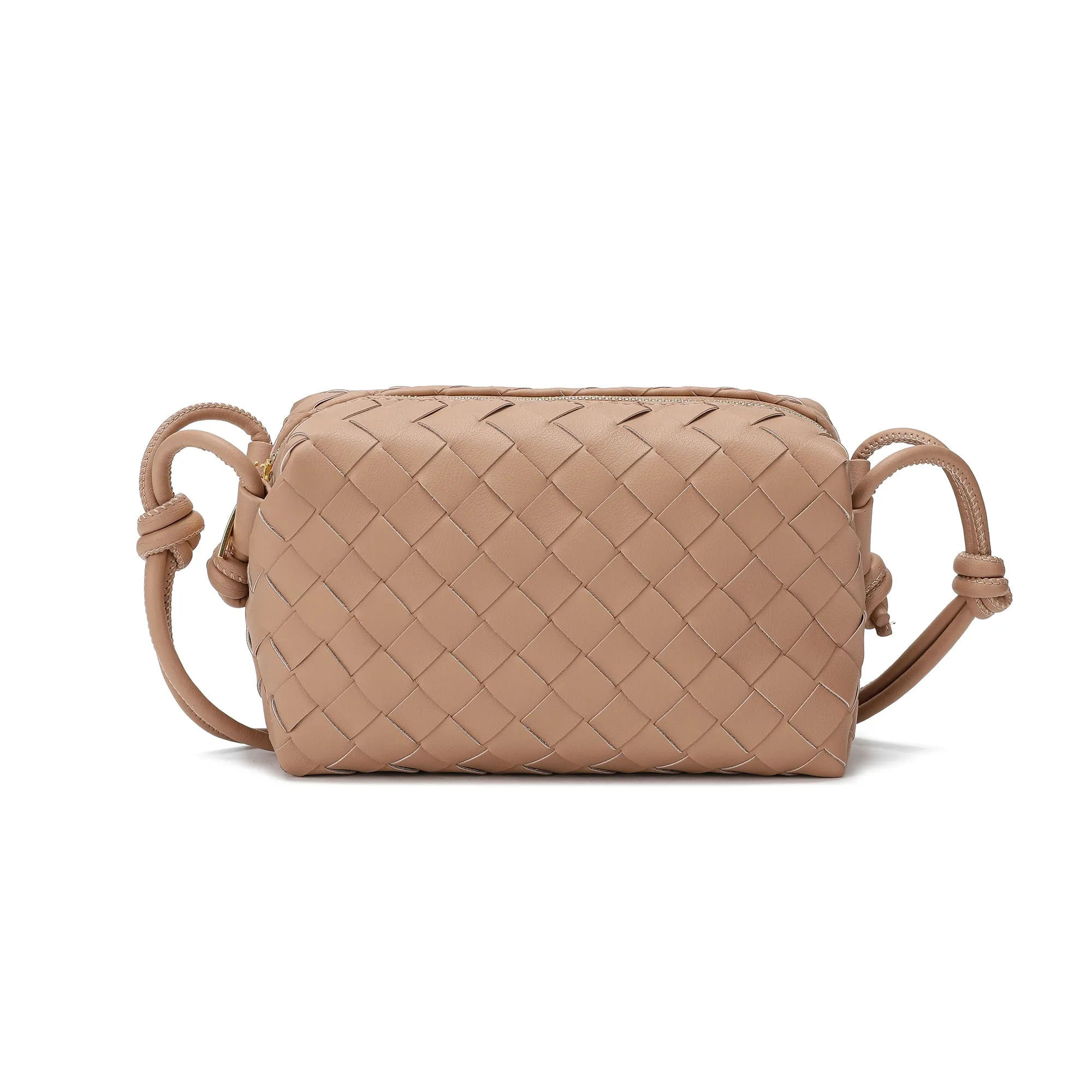Hand-Woven Leather Small Crossbody Bag