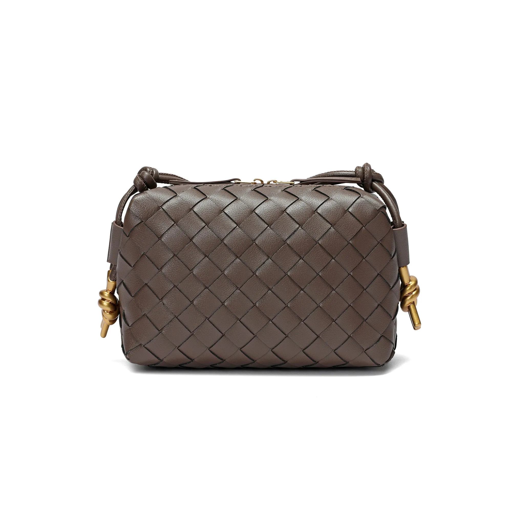 Hand-Woven Leather Small Crossbody Bag