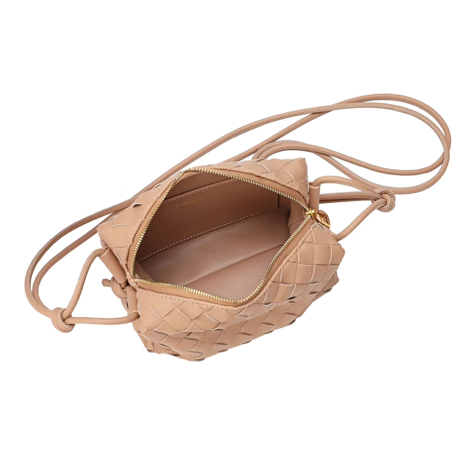 Hand-Woven Leather Small Crossbody Bag