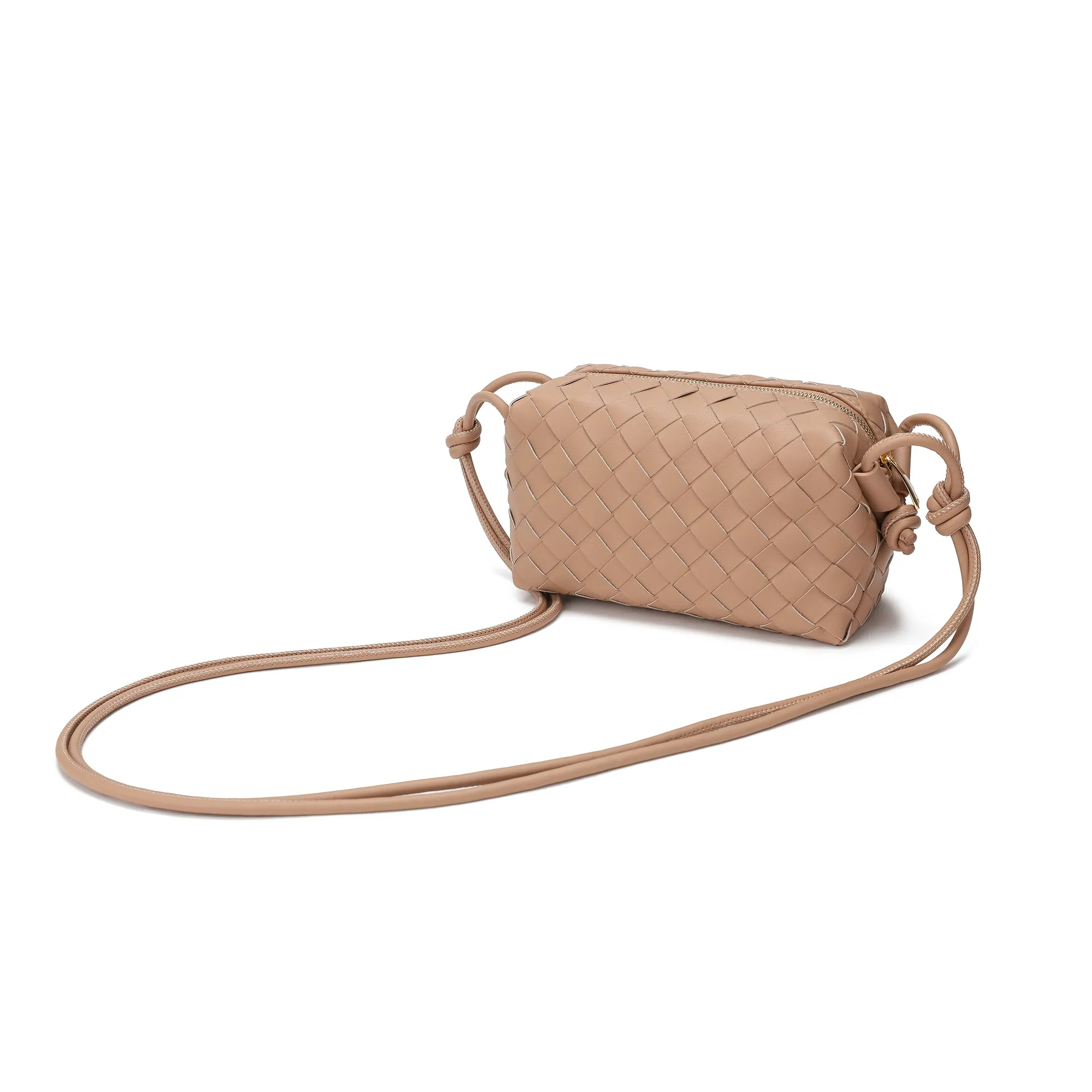 Hand-Woven Leather Small Crossbody Bag