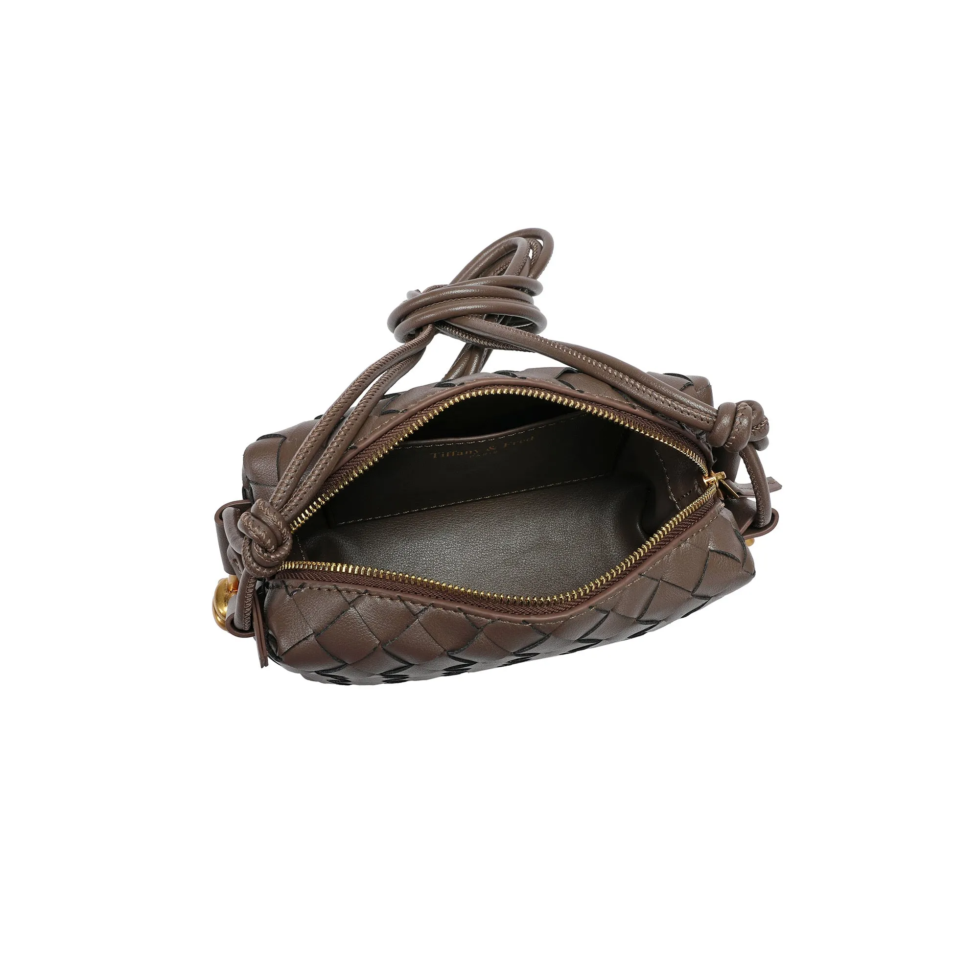 Hand-Woven Leather Small Crossbody Bag