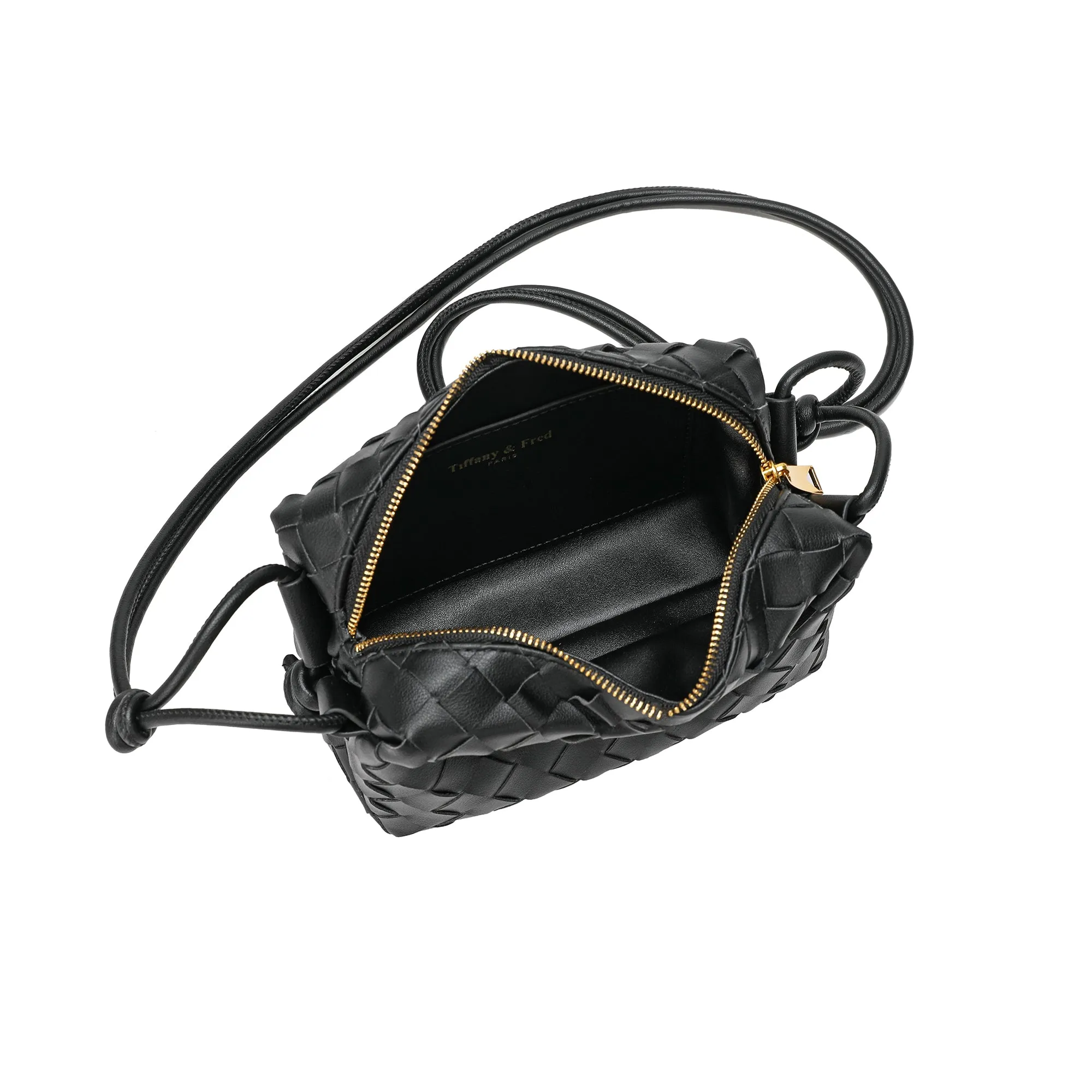 Hand-Woven Leather Small Crossbody Bag