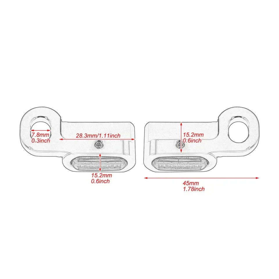 Handlebar indicators amber led black