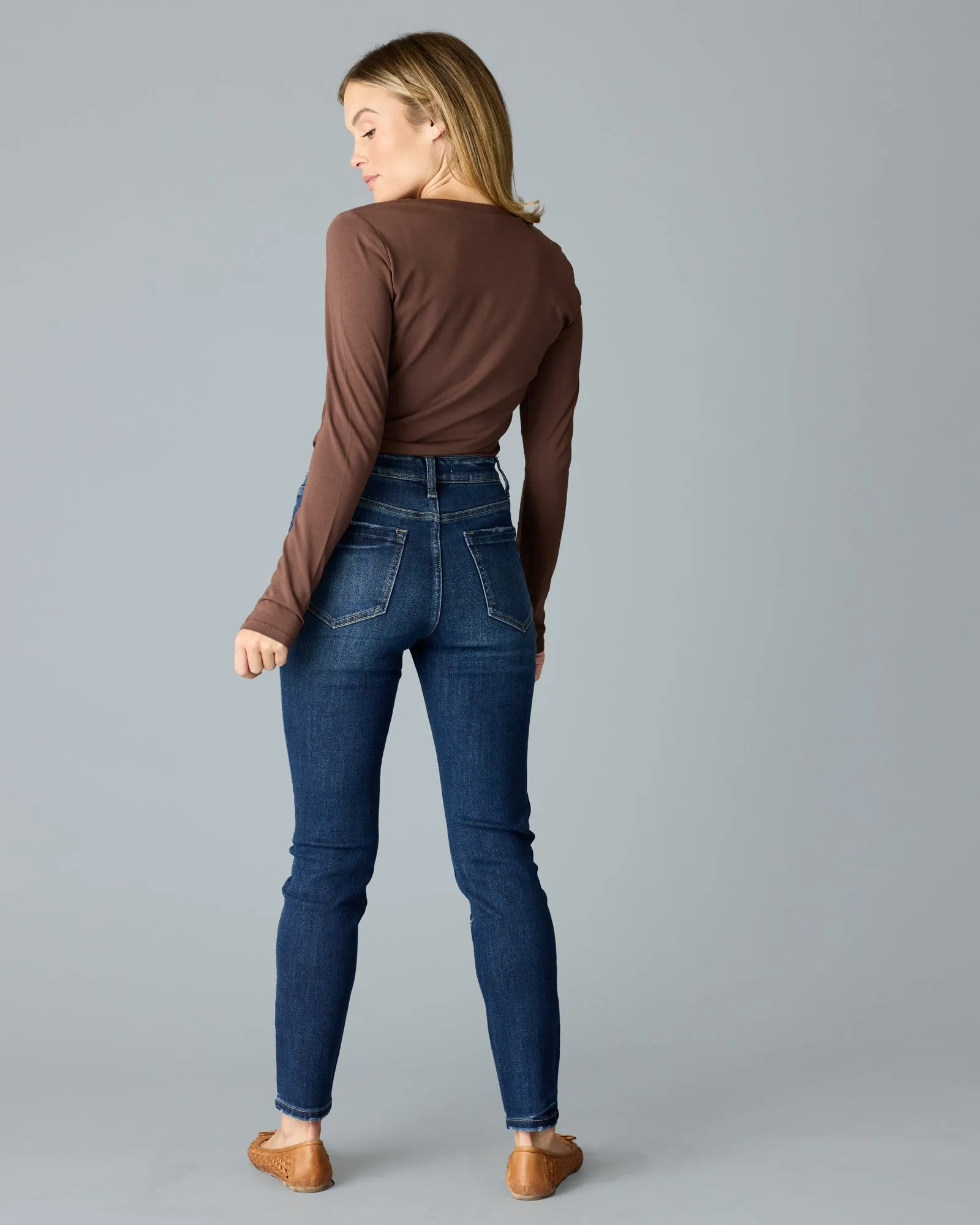 High Rise Ankle Skinny