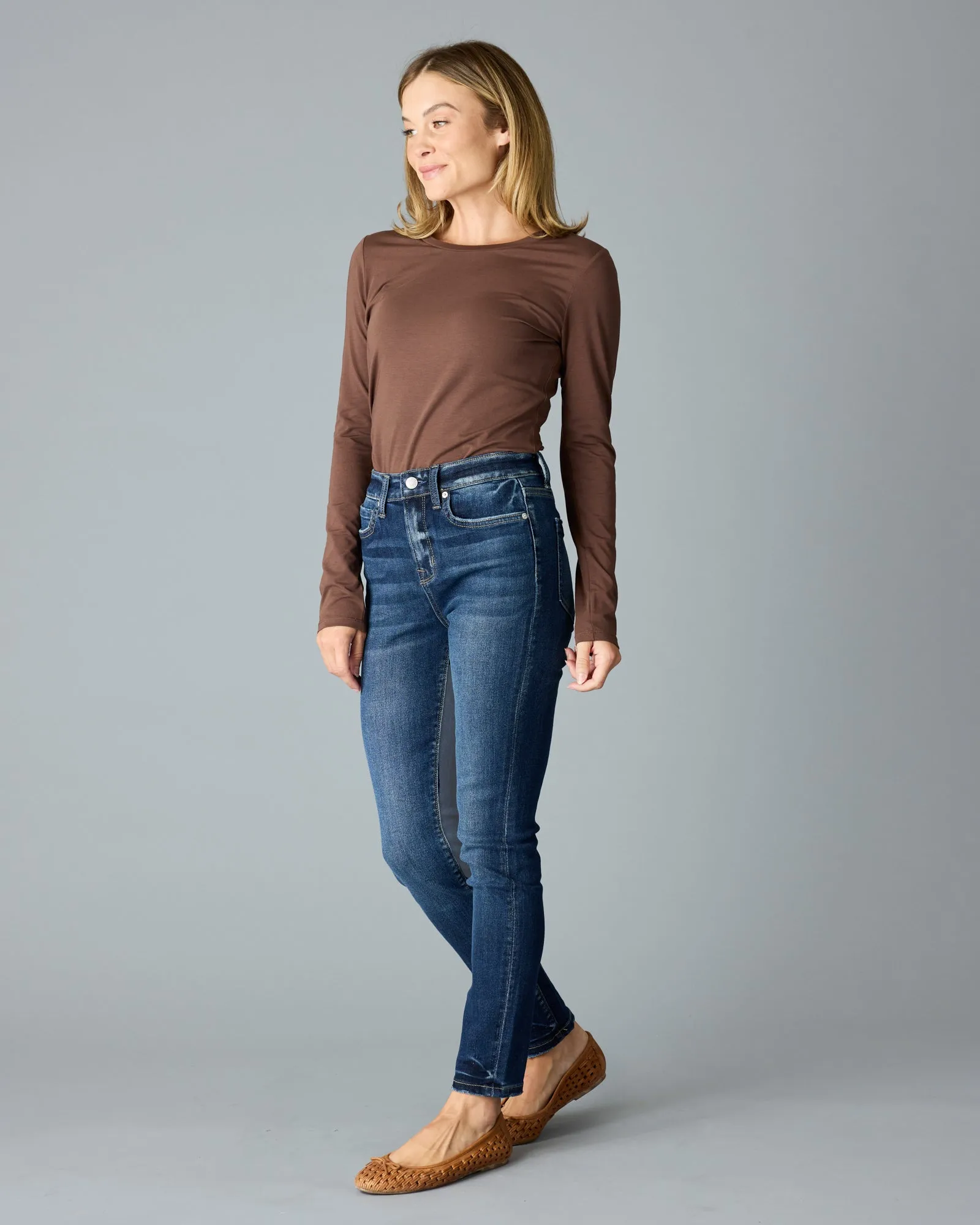 High Rise Ankle Skinny