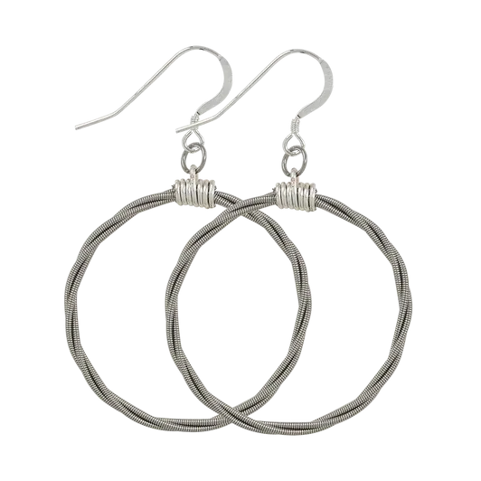 High Strung Studios - Earrings - Song Circle Hoop - Large (Silver) #EASC33LG