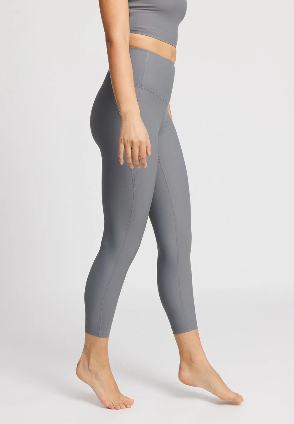High Waist Tight Beas 7/8 - greyblue