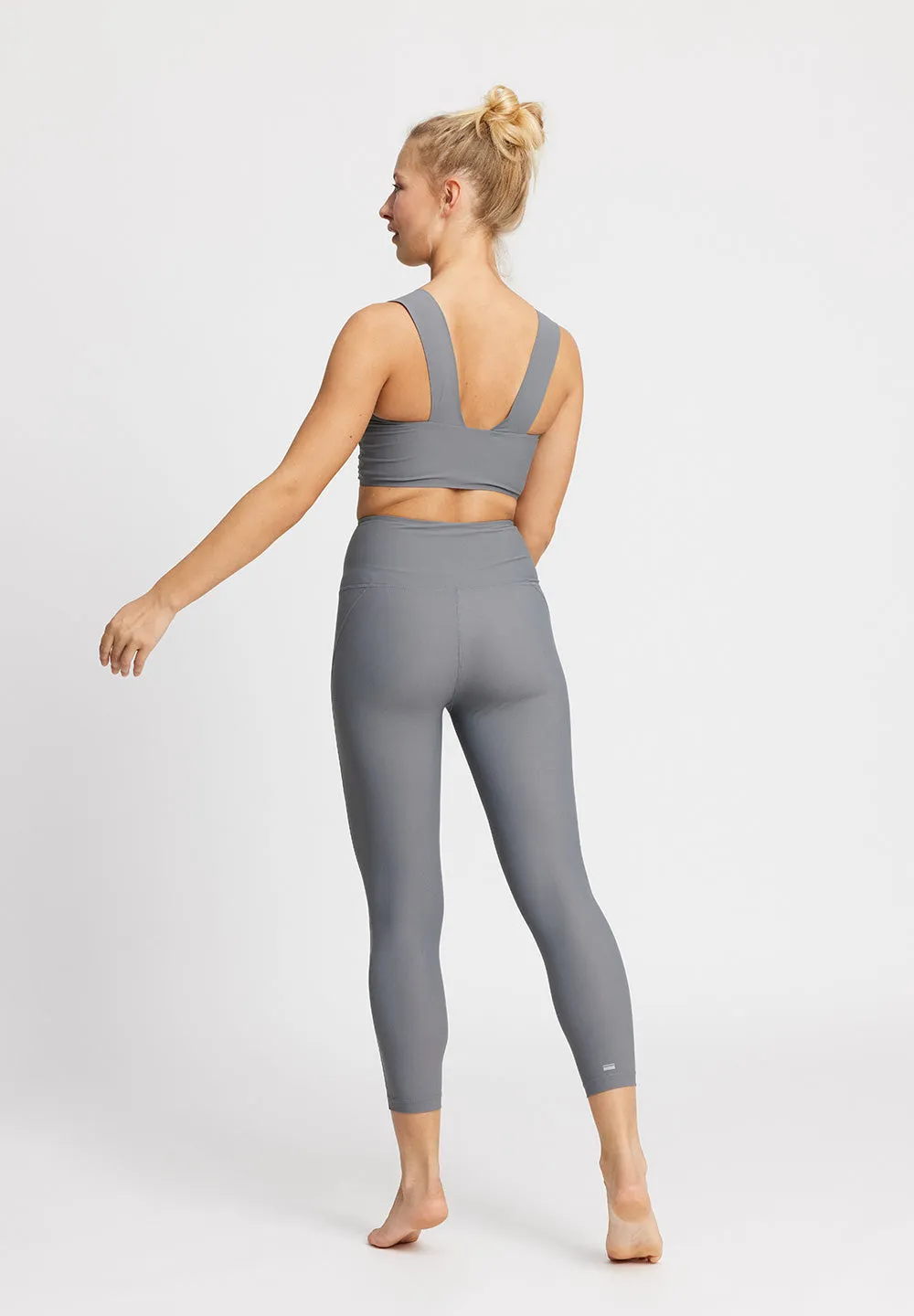 High Waist Tight Beas 7/8 - greyblue