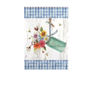 Indigo Farm Bouquet Garden Suede Flag,14s9613