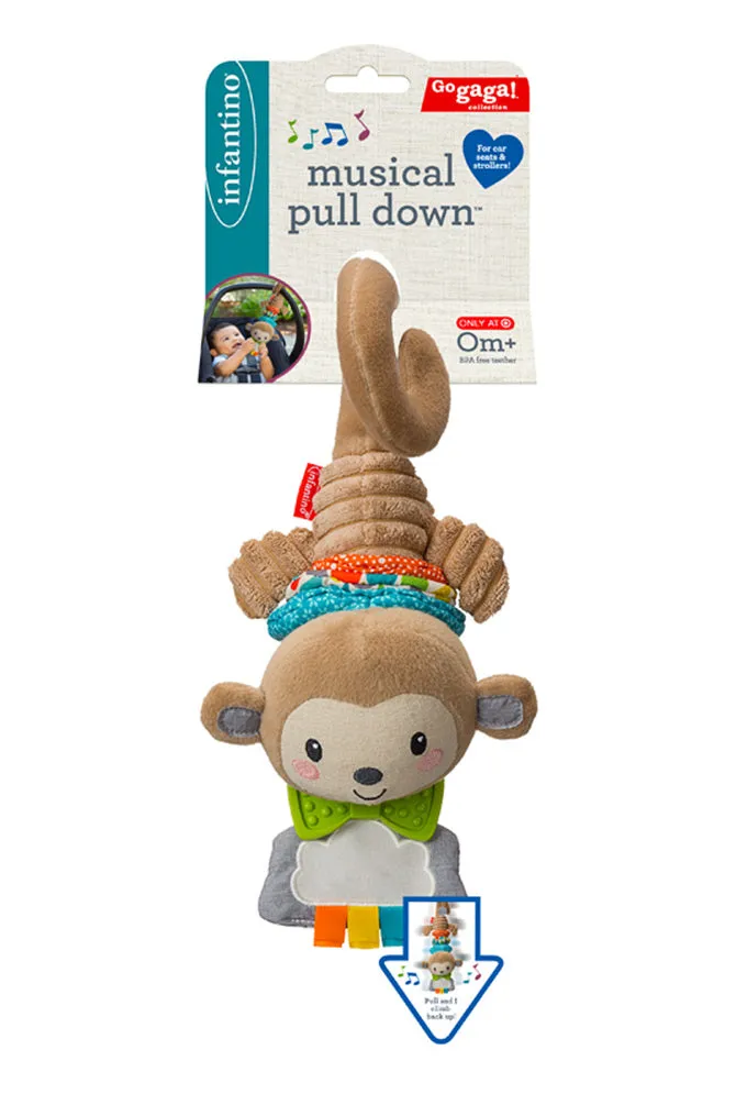 Infantino Go Gaga Musical Pull Down Monkey