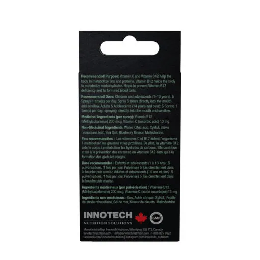 Innotech Nutrition Vitamin B12 Oral Spray 30ml (Discontinued by Inside U)