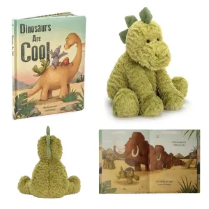 Jellycat Fuddlewuddle Dinosaurs Are Cool Gift Set
