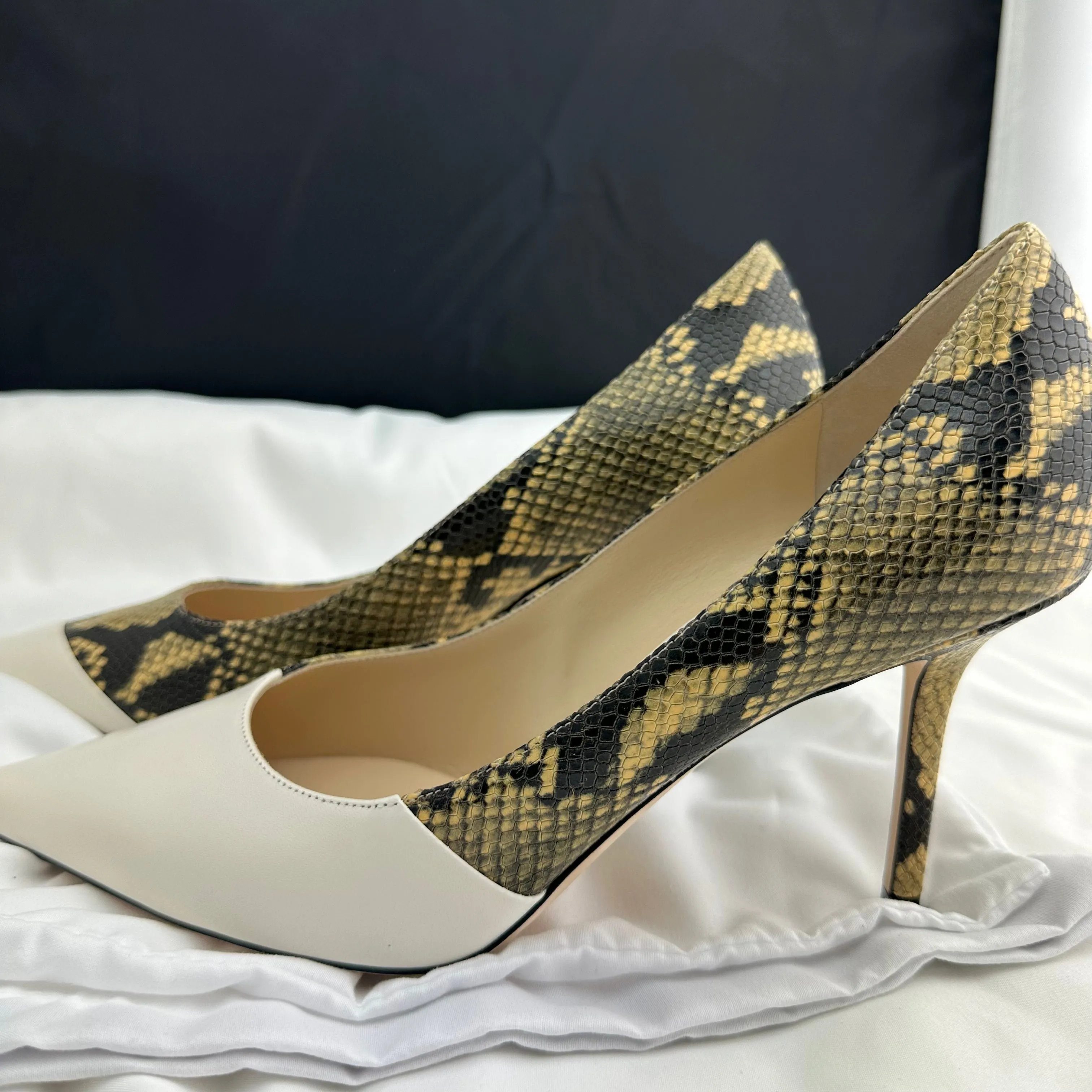 Jimmy Choo Leather Pattern Print Love 85 Pointed Pumps