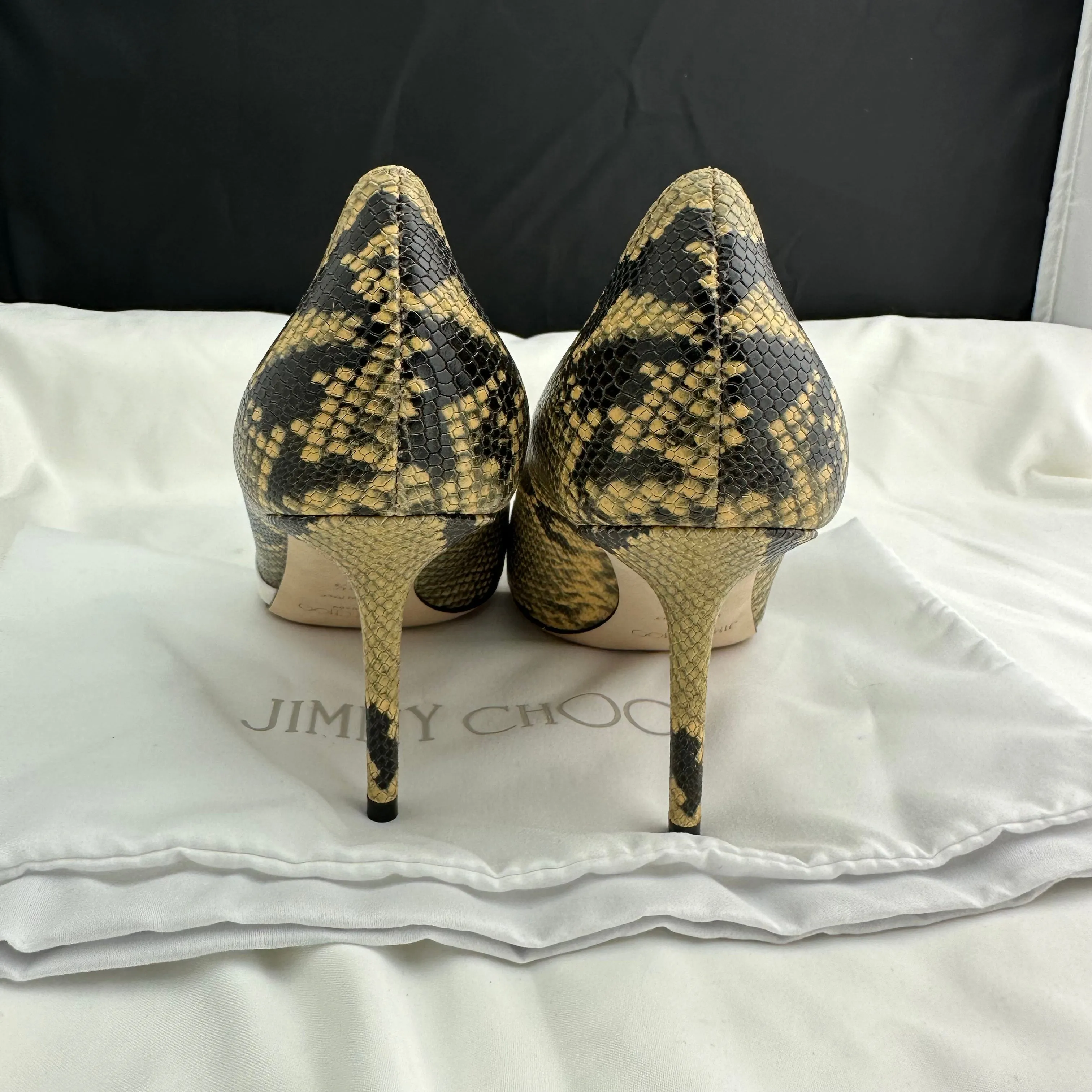 Jimmy Choo Leather Pattern Print Love 85 Pointed Pumps