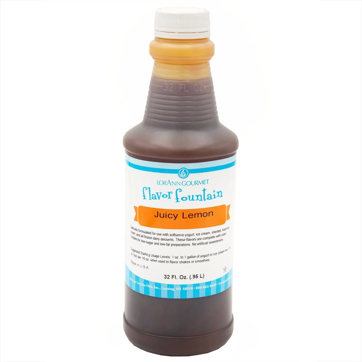 Juicy Lemon Flavor Fountain - 4 oz. - 32 oz. - Ice Cream and Beverage Flavors - LorAnn Oils - Canadian Distribution
