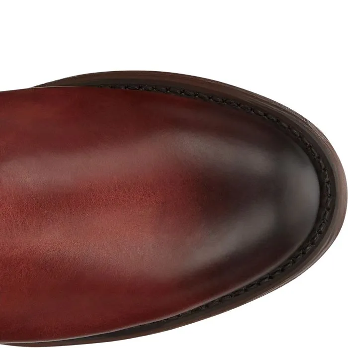 Justin Ladies Red Reba Anthem Round Toe 12" Roper Boots with Red Suede Tops