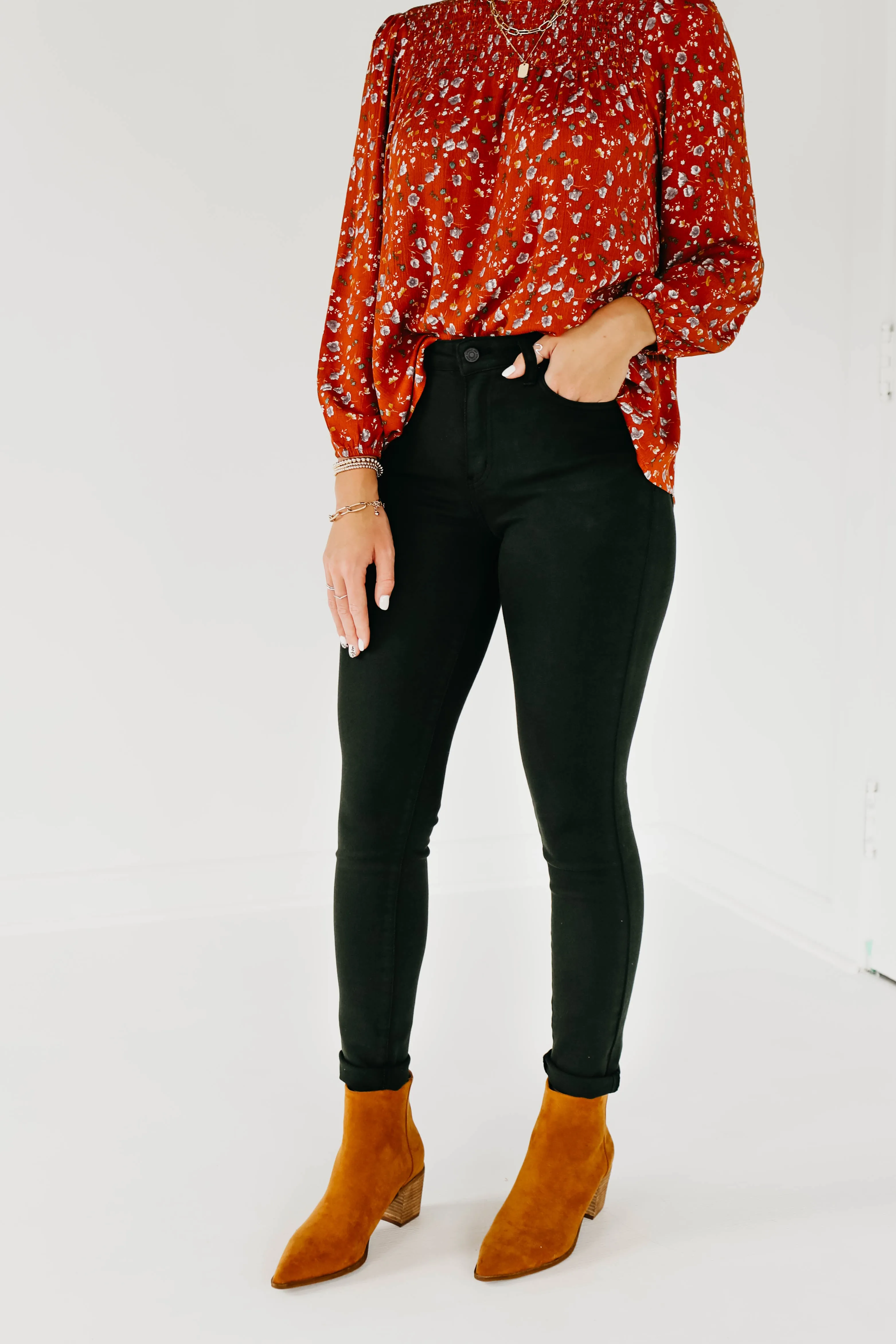 Kan Can Gemma 10 Inch High Rise Skinny - KC7249 Dark Olive