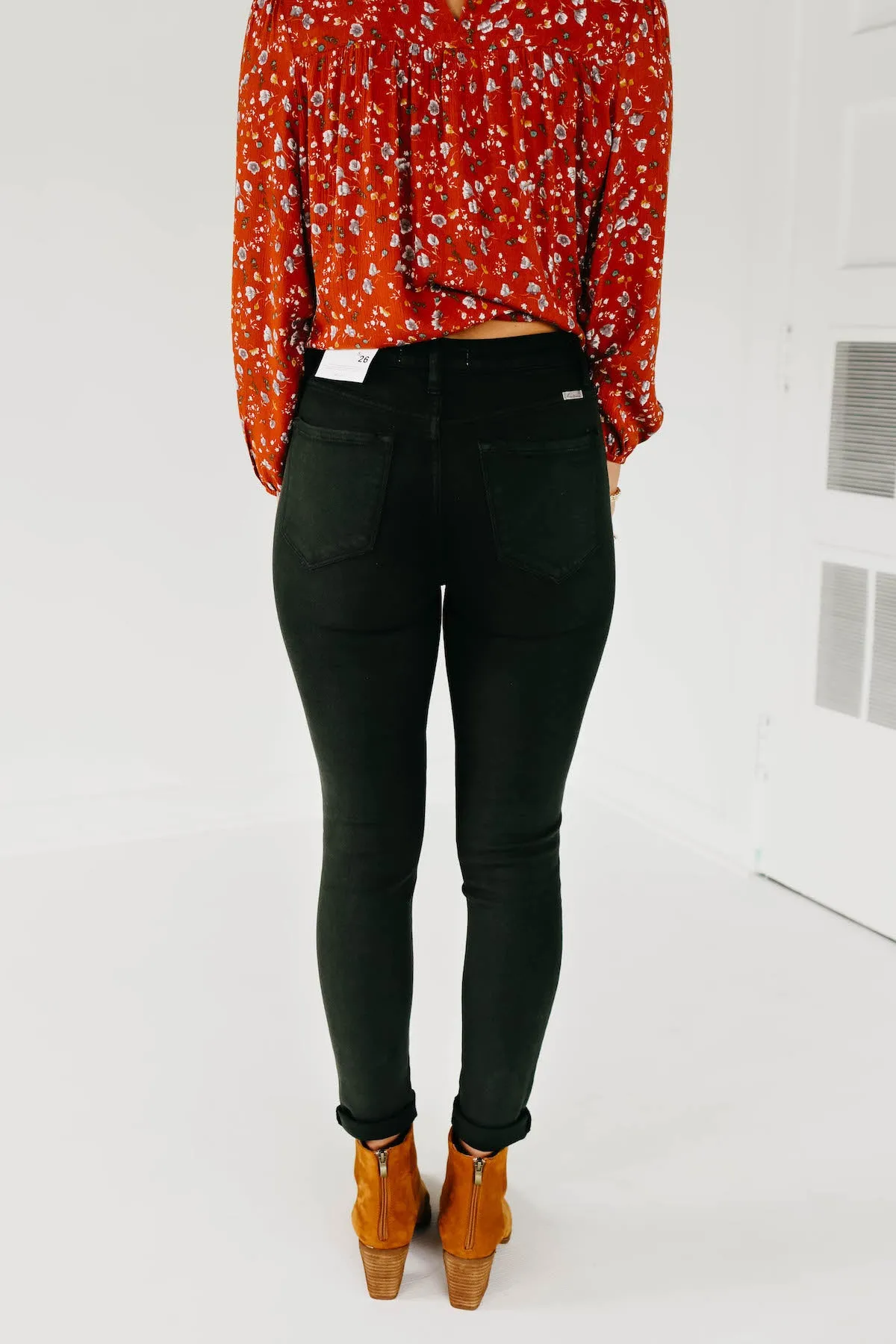 Kan Can Gemma 10 Inch High Rise Skinny - KC7249 Dark Olive