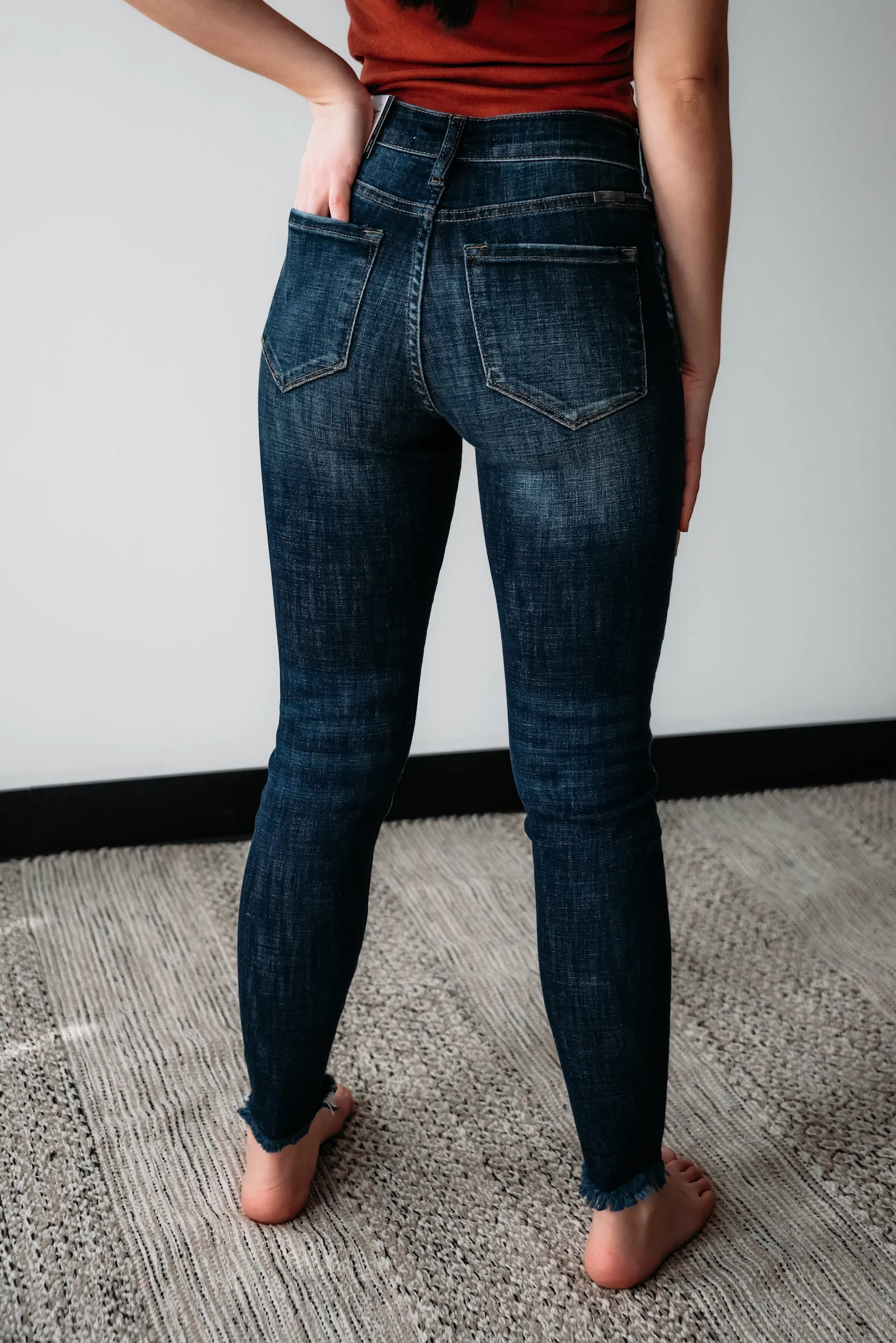 Kancan High Rise Raw Hem Jeans *FINAL SALE*