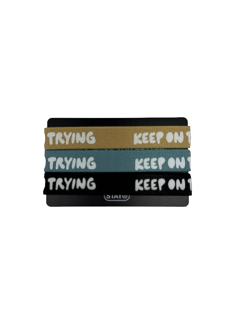 Keep On Trying Elastic Bracelet Pack